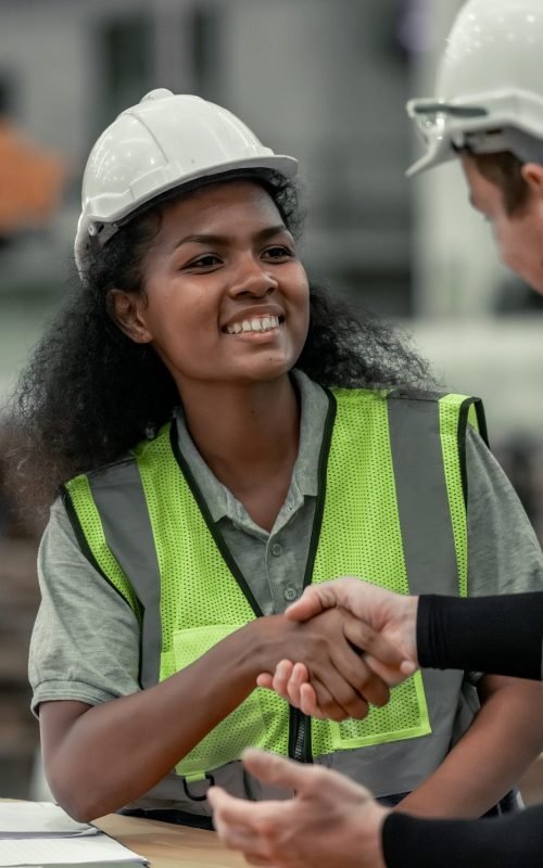Ethical sustainability specialist develops CO2 reduction initiatives cardboard factory, reducing carbon emissions and footprint. Using advanced recycling technologies and renewable energy sources.